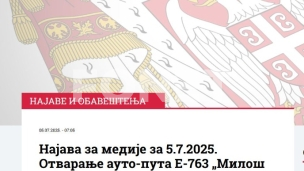 Otvaranje deonice do Požege